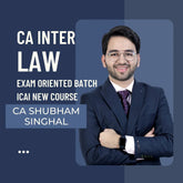CA Inter- Law Exam Oriented Batch By CA Shubham Singhal | For Jan 26 & May 26 Exams | ICAI New Course
